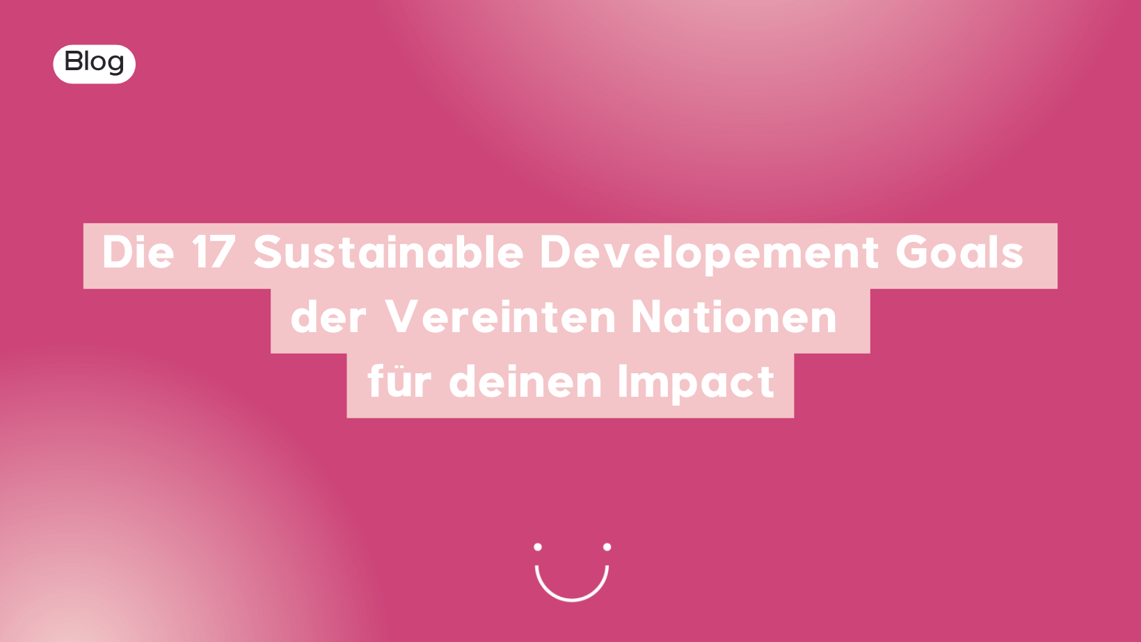 Die 17 Sustainable Development Goals der Vereinten Nationen für Deinen Impact