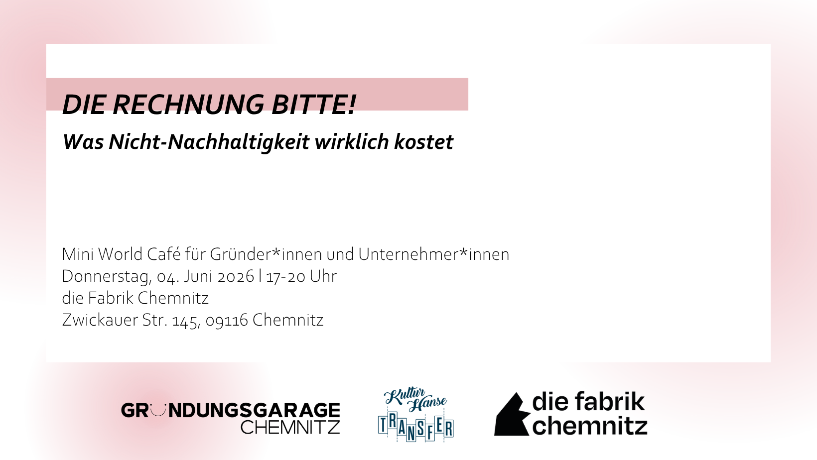 Die Rechnung bitte! - Mini World Café